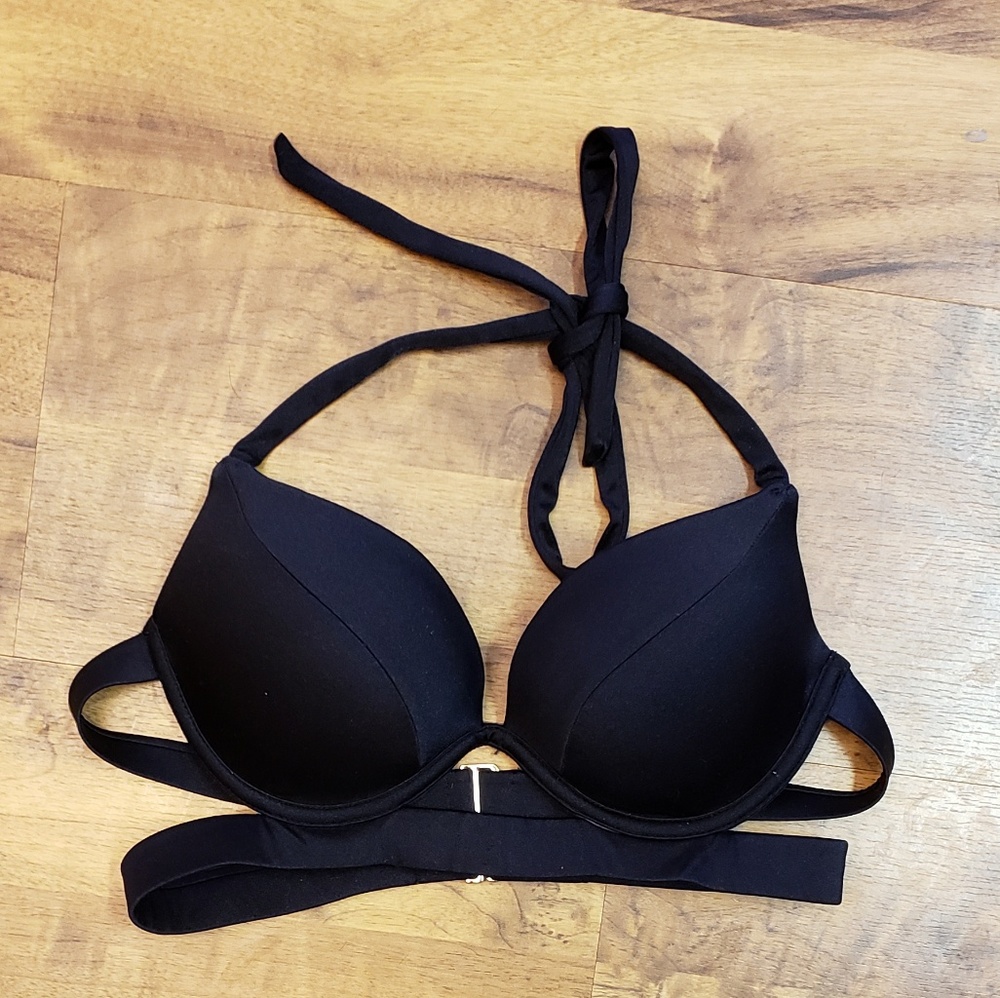 34B Black strappy Victoria Secret bikini top